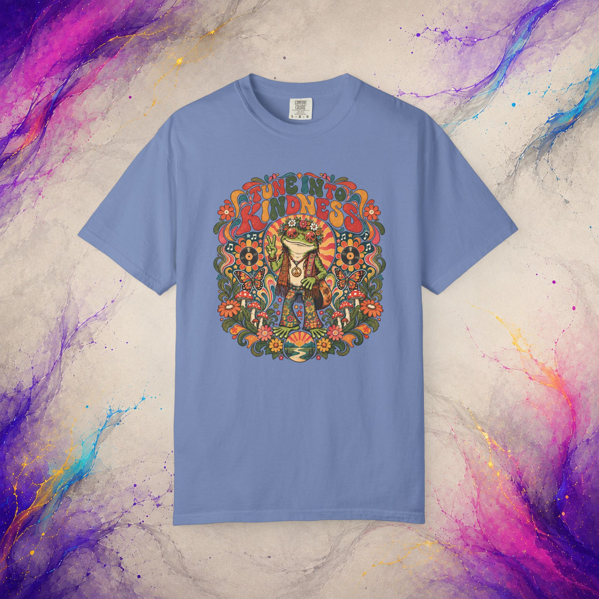 Tune Into Kindness Tee | Peace Frog Graphic T-Shirt