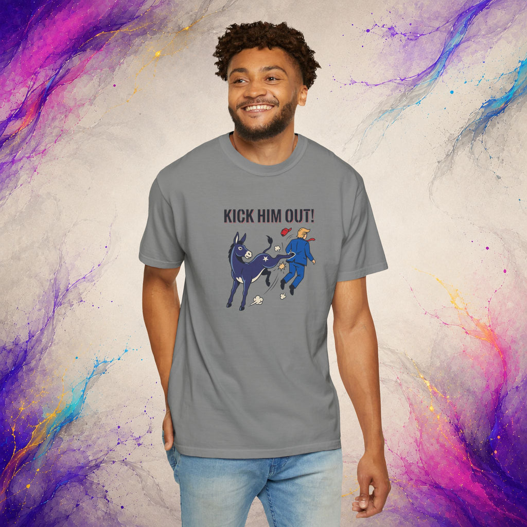 Kick Him Out T-Shirt | Political Satire Donkey Graphic Tee