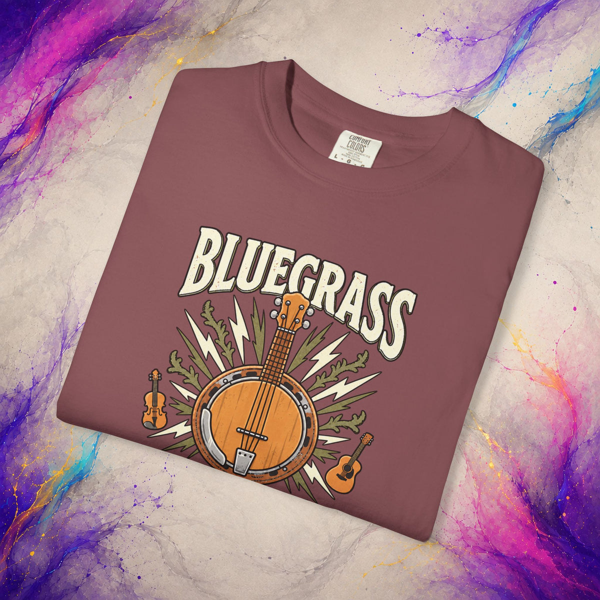 Bluegrass Is Metal for Hippies Tee | Funny Banjo Music T-Shirt