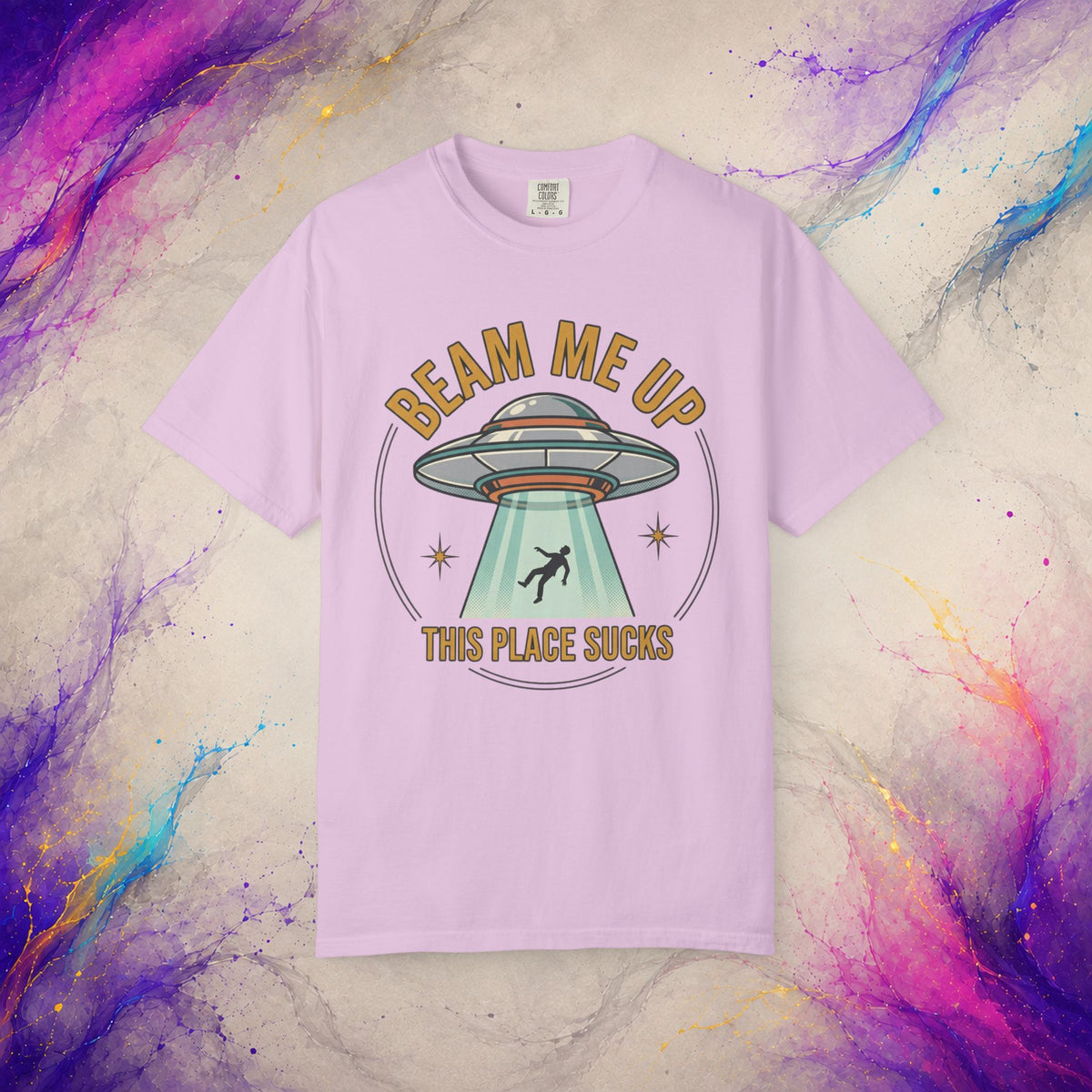 Beam Me Up This Place Sucks Tee | Retro UFO Shirt
