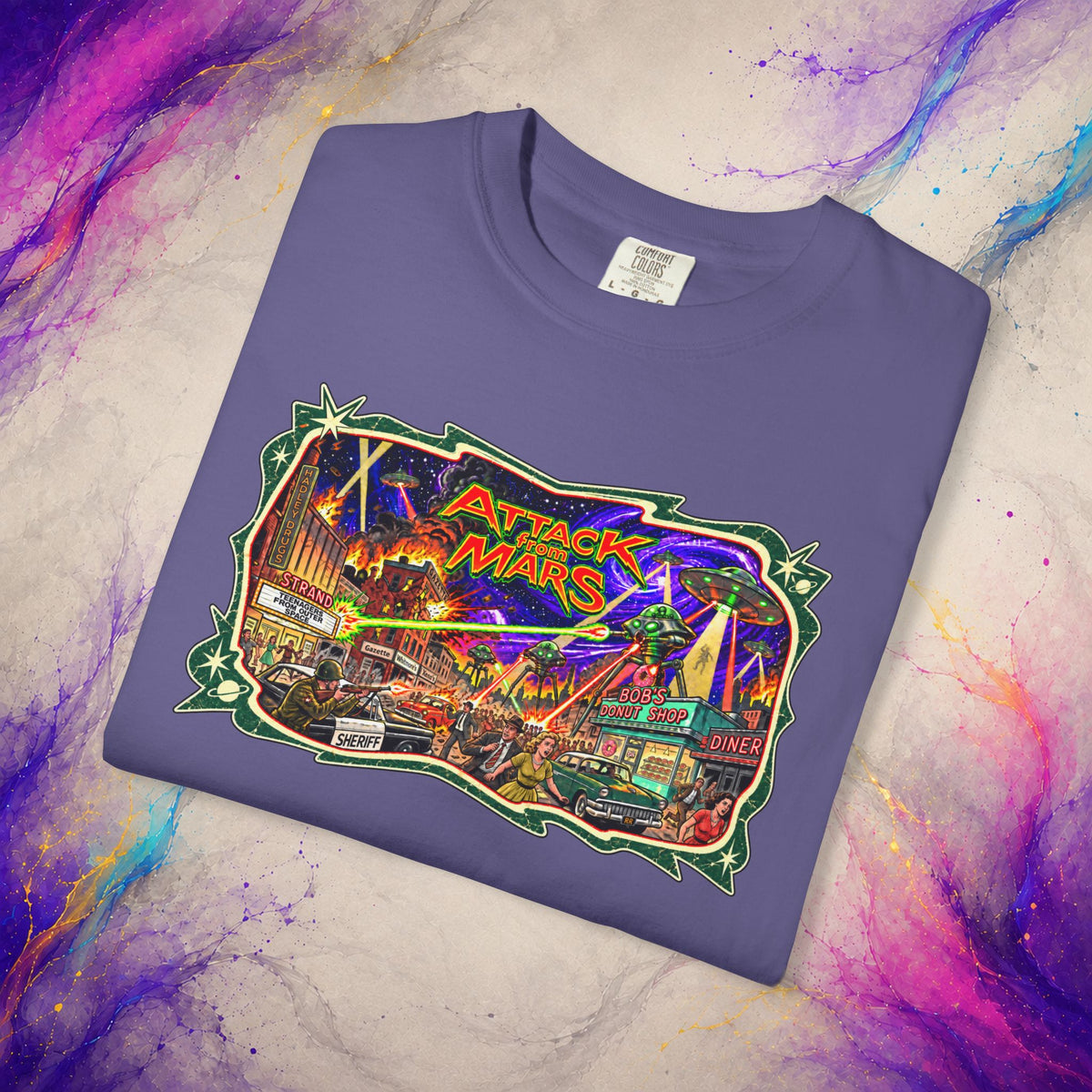 Attack From Mars Tee - Retro Alien Invasion Shirt
