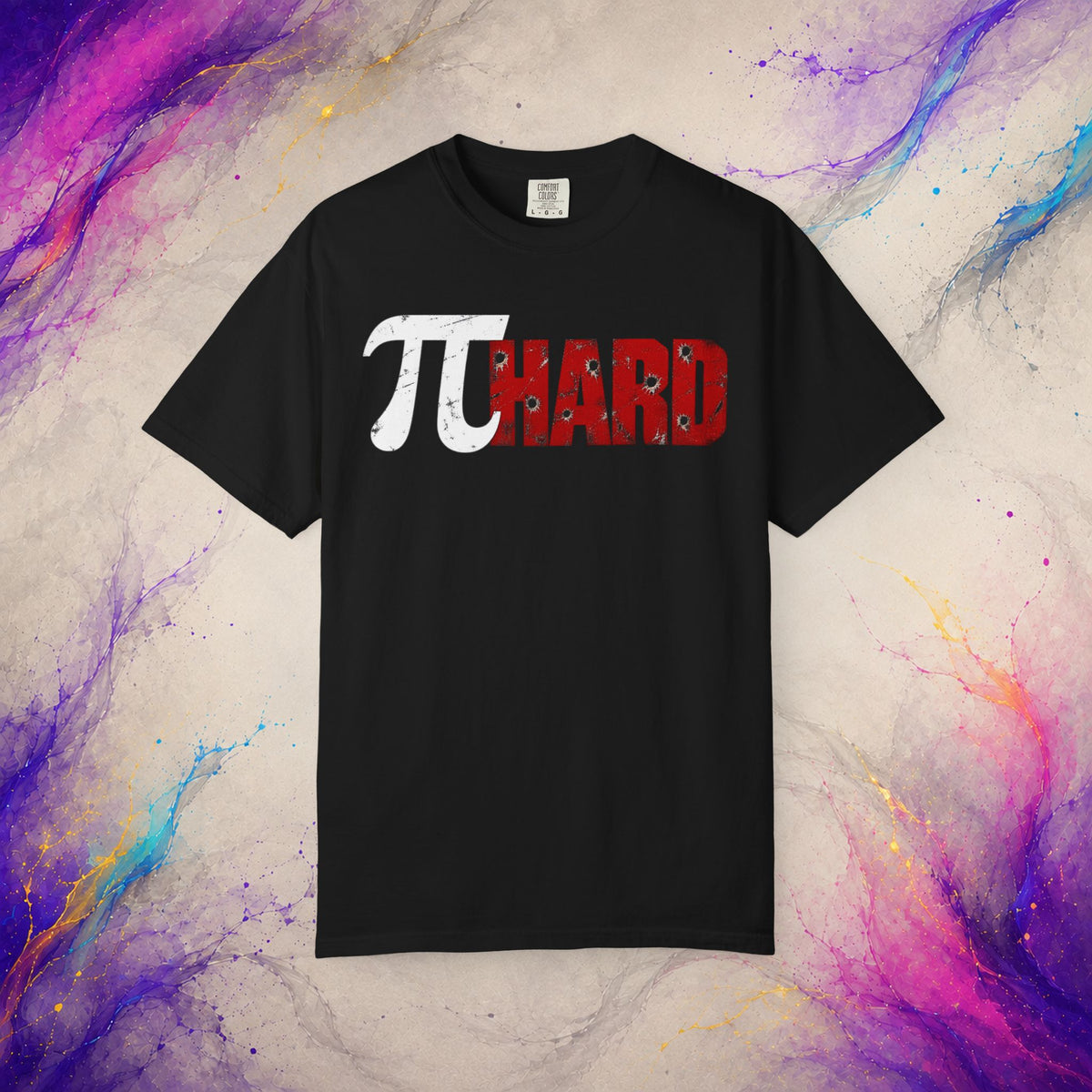 Pi Hard Tee | Distressed Math Action Shirt