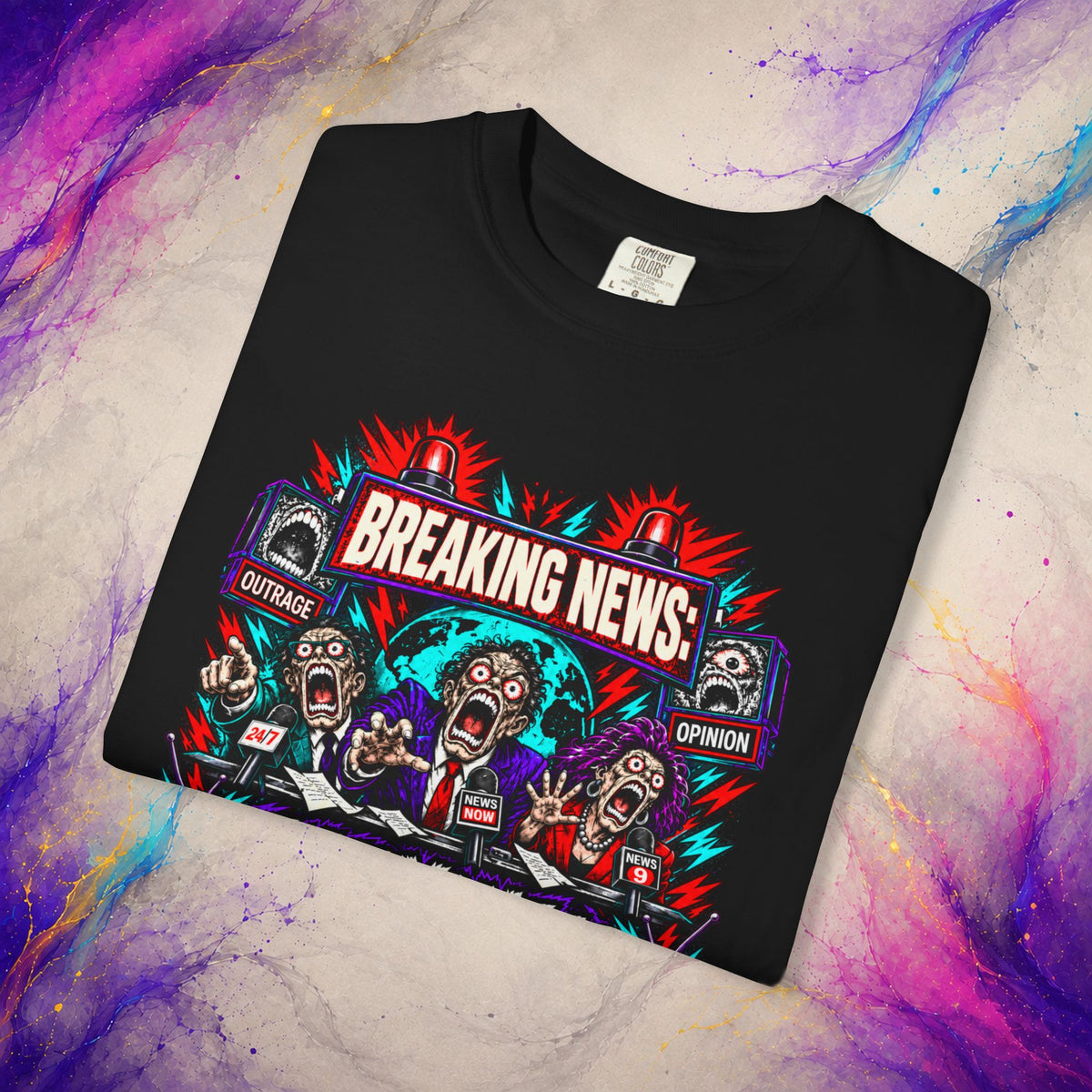 Everyone Is Yelling Again Tee | Breaking News Media Satire T-Shirt