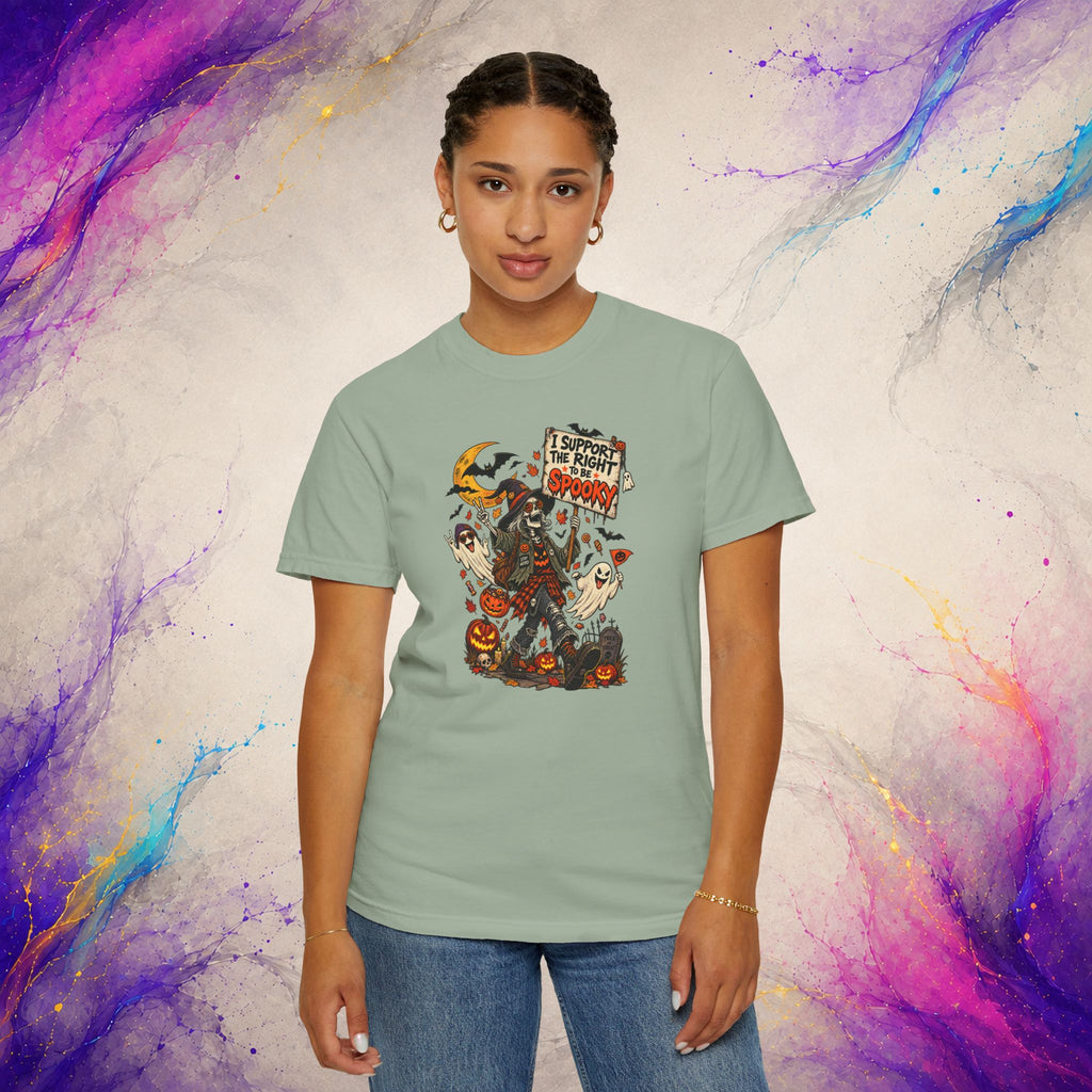 I Support the Right to Be Spooky Tee | Halloween Skeleton T-Shirt