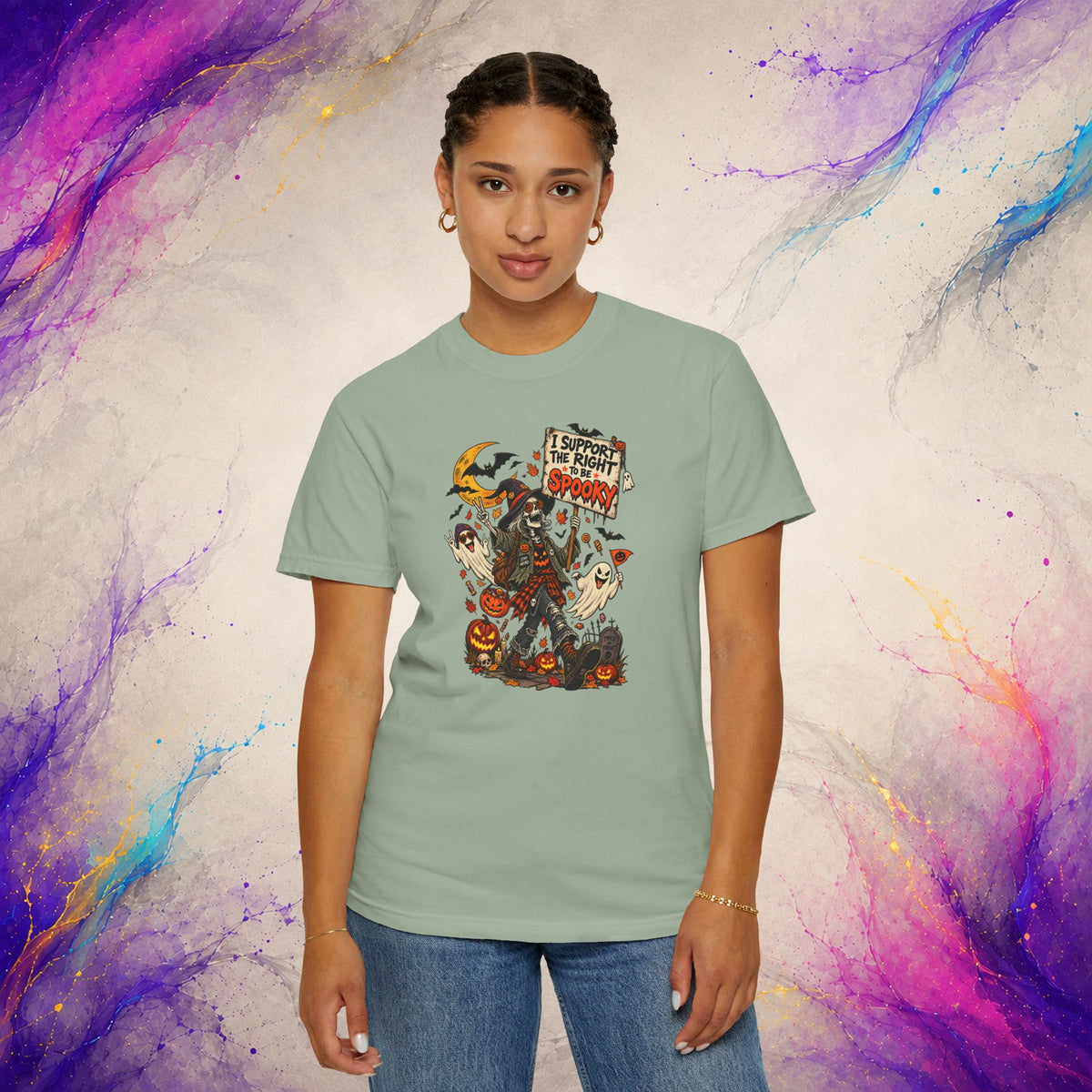 I Support the Right to Be Spooky Tee | Halloween Skeleton T-Shirt