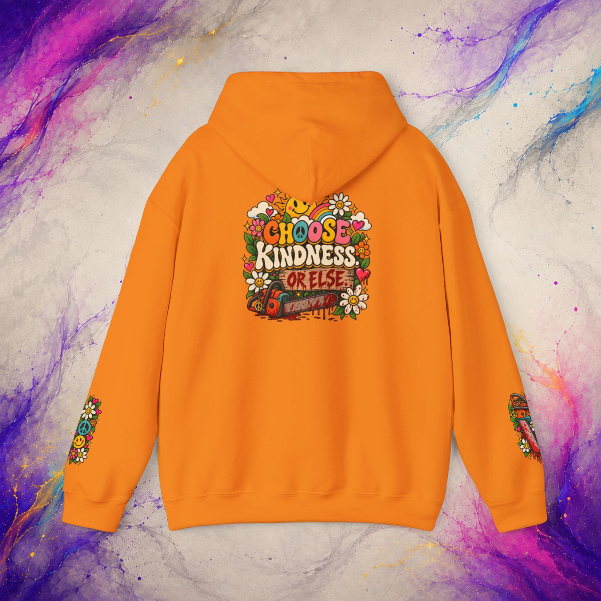 Choose Kindness Pullover | Retro Dark Humor Peace Hoodie