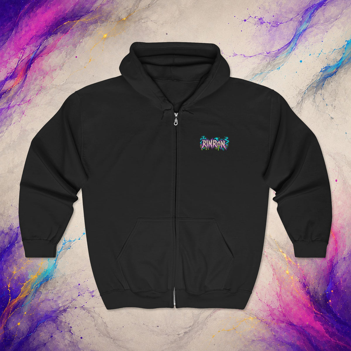 Stay Weird. Stay Human. Zip-Up | RINRON Original Graphic Hoodie