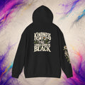 Kindness Looks Good In Black Pullover | Dark Floral Skull Hoodie