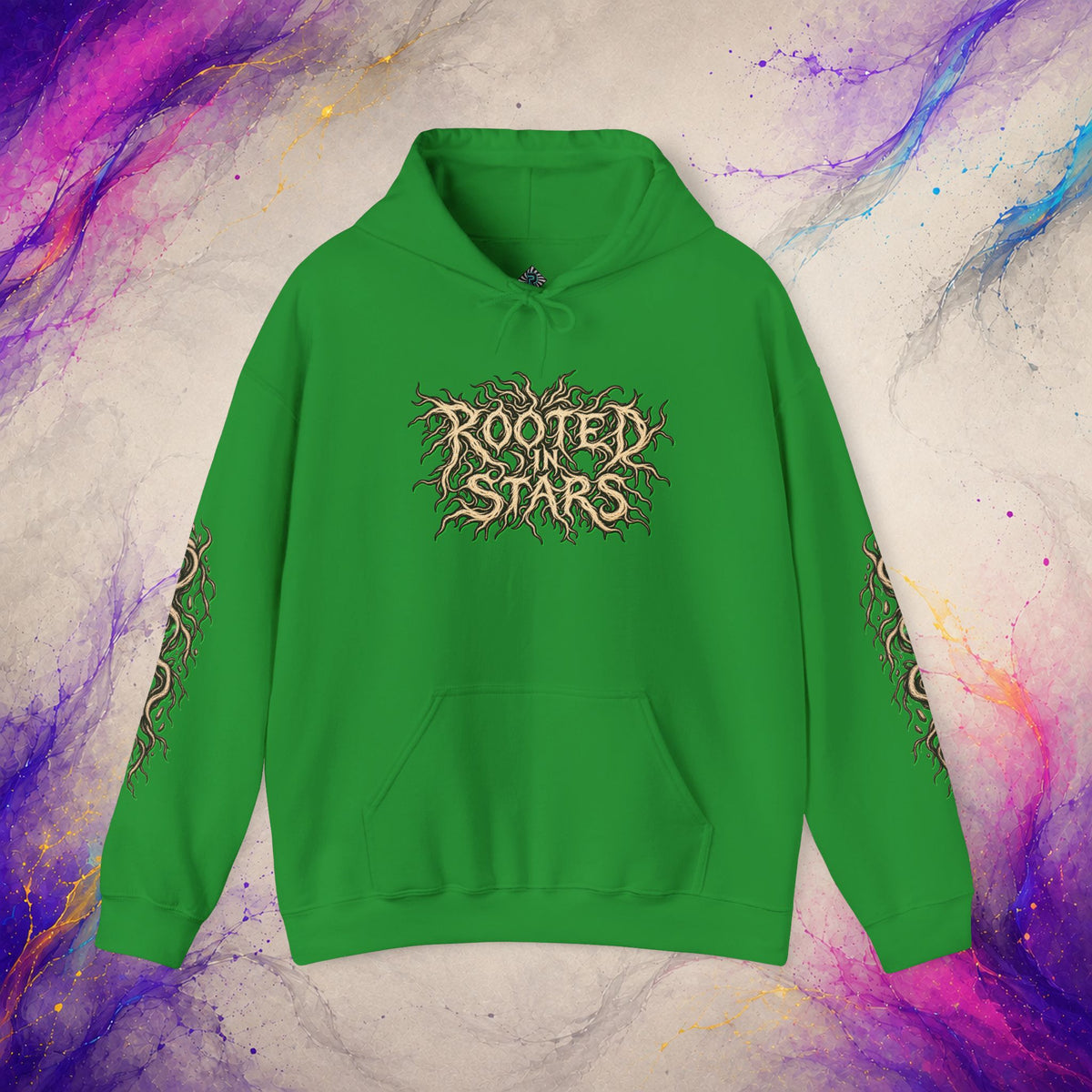 Rooted In Stars Pullover | Celestial Deathcore Graphic Hoodie