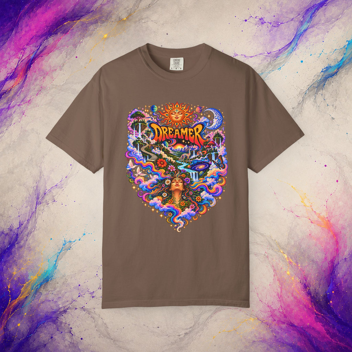 Dreamer Tee | Psychedelic Cosmic Nature Graphic T-Shirt
