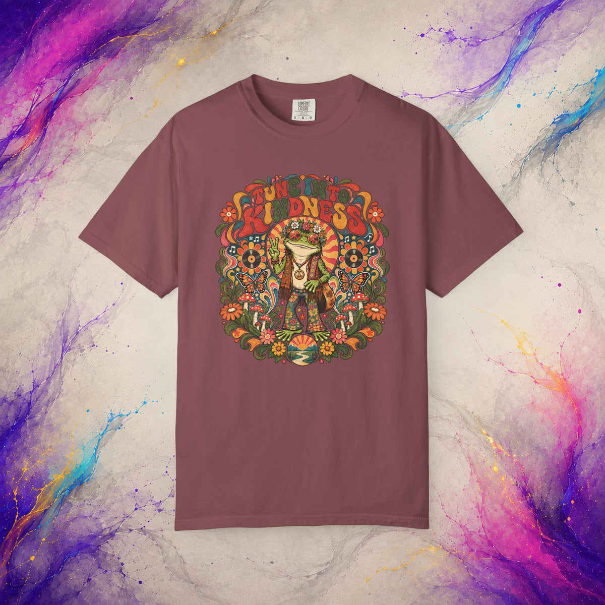 Tune Into Kindness Tee | Peace Frog Graphic T-Shirt