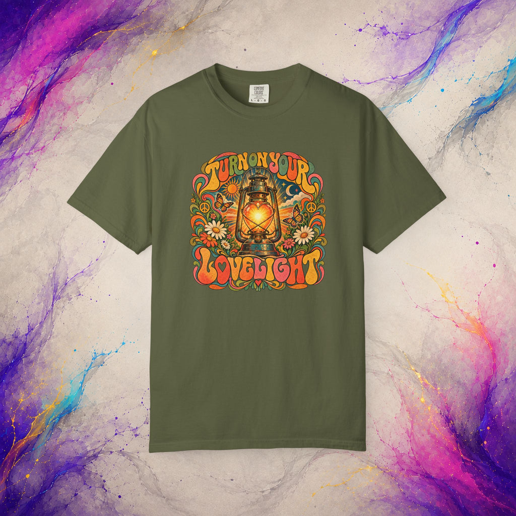 Turn On Your Lovelight Tee | Retro Lantern Peace T-Shirt