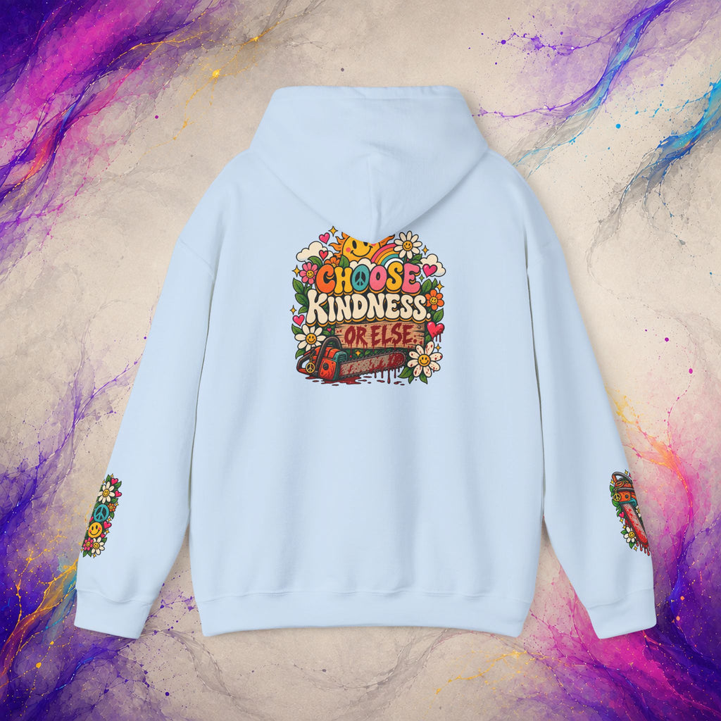 Choose Kindness Pullover | Retro Dark Humor Peace Hoodie