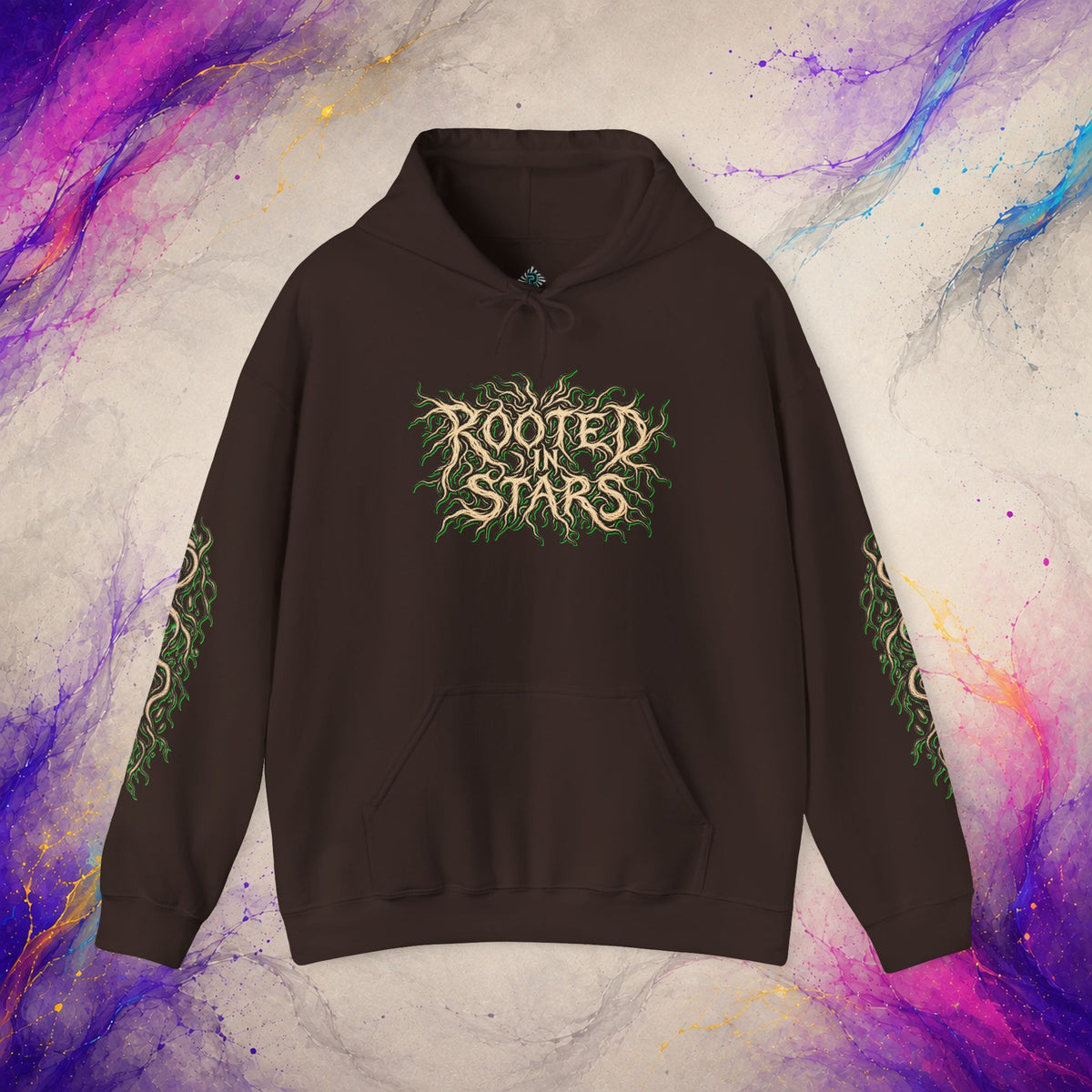 Rooted In Stars Pullover | Celestial Deathcore Graphic Hoodie