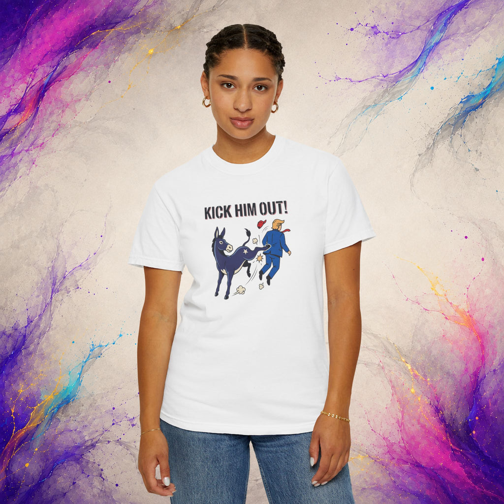 Kick Him Out T-Shirt | Political Satire Donkey Graphic Tee