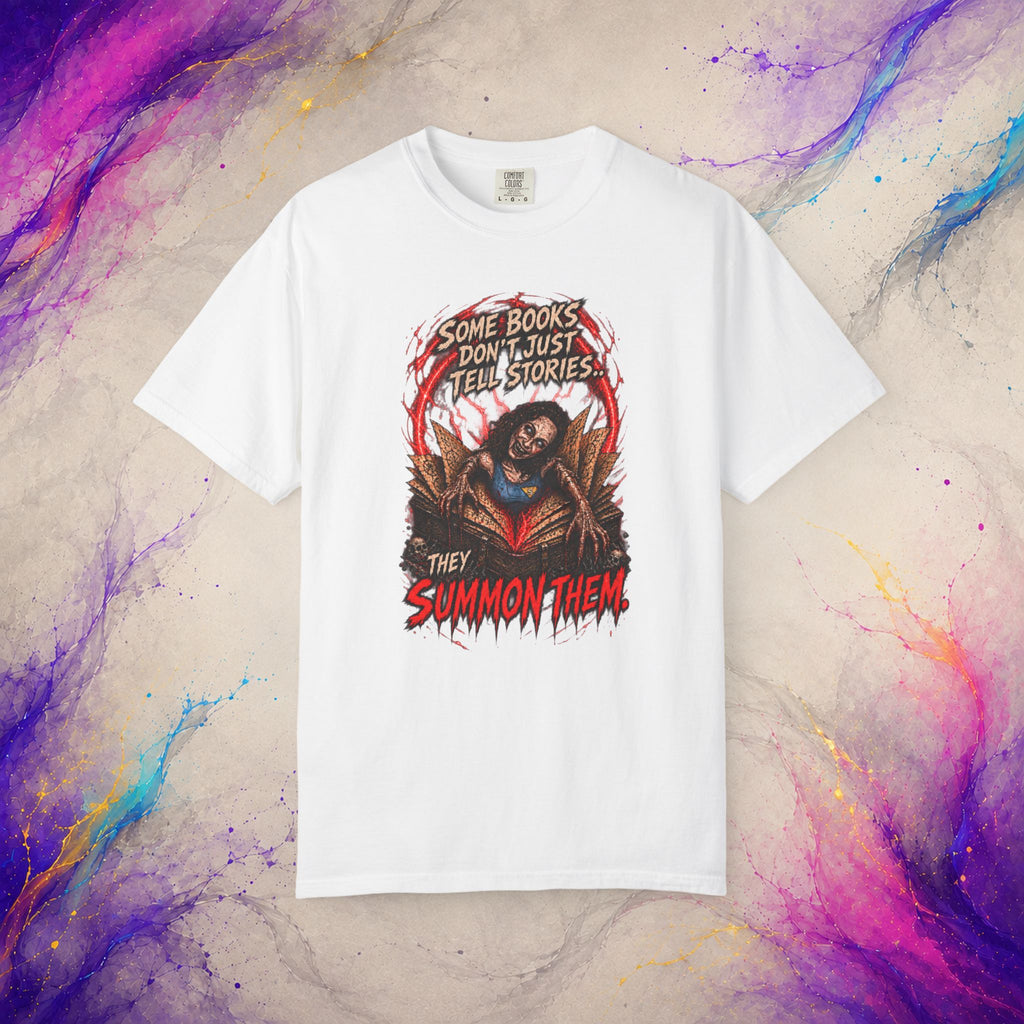 They Summon Them Tee | Cursed Book Horror Shirt