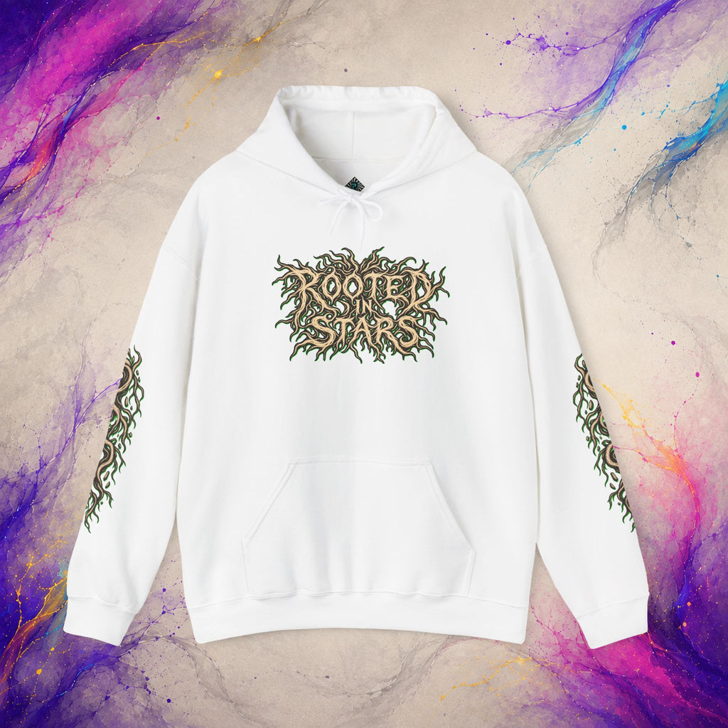 Rooted In Stars Pullover | Celestial Deathcore Graphic Hoodie