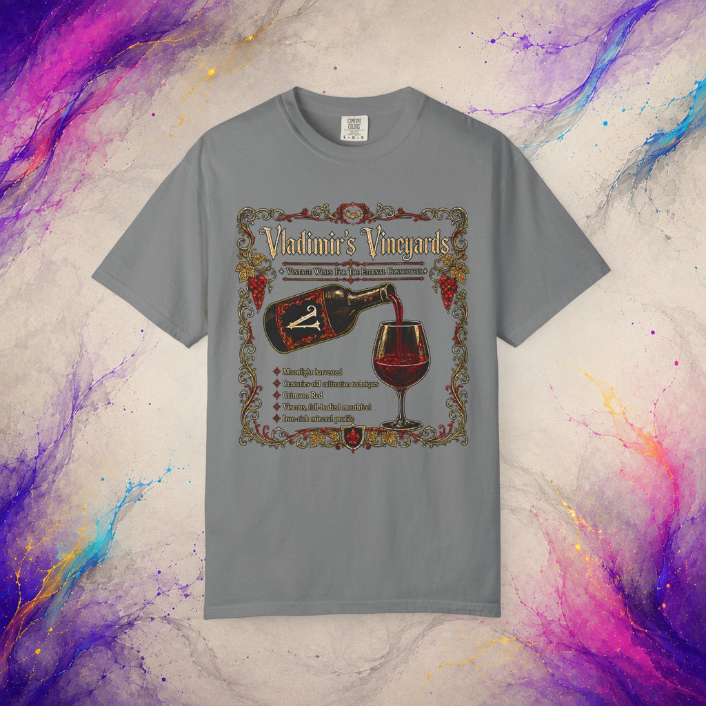 Vladimir’s Vineyards T-Shirt | Vampire Wine Graphic Tee