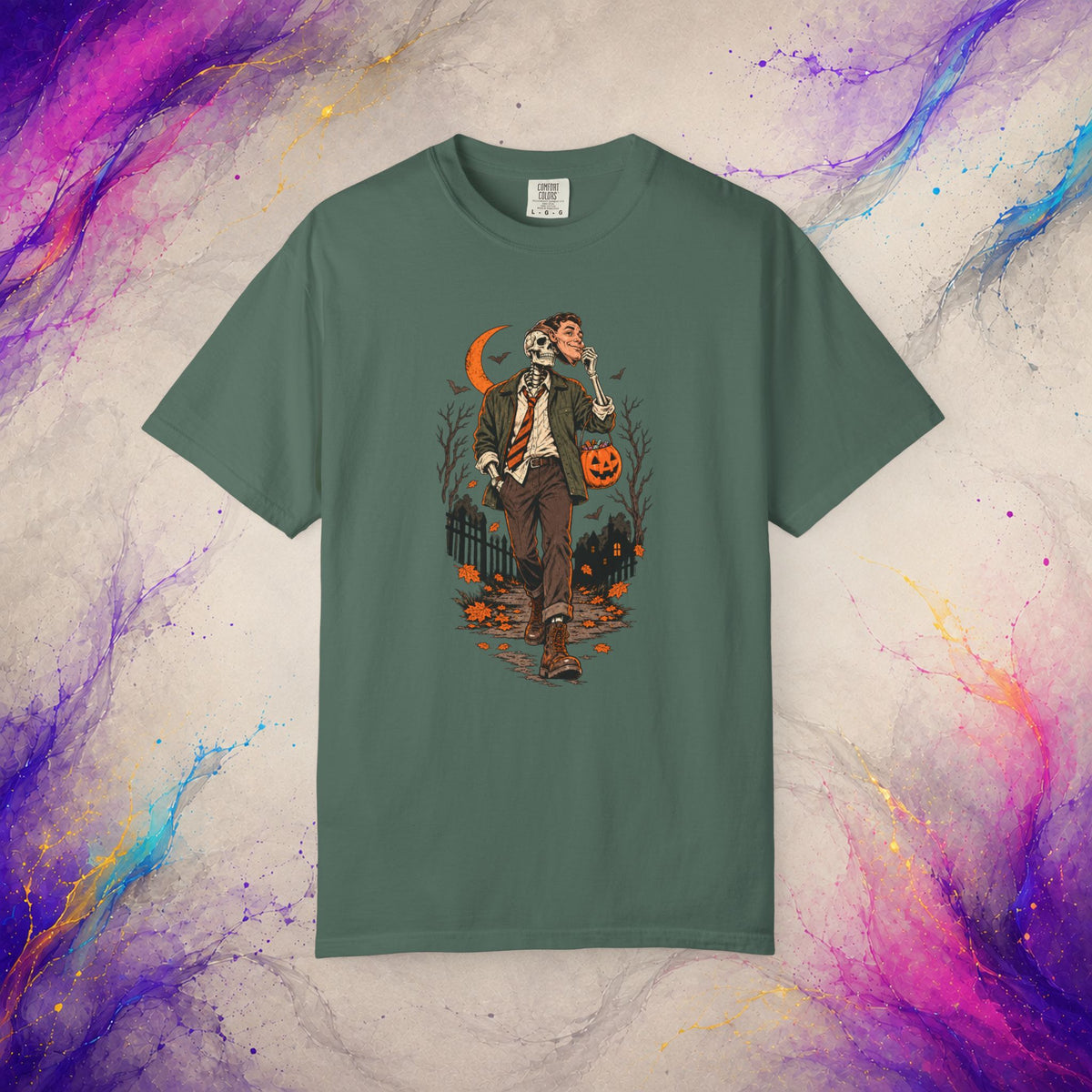 Mask Off At Midnight | Skeleton Halloween Shirt