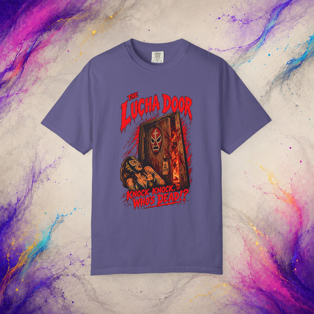 The Lucha Door Tee - Wrestling Horror Graphic Shirt