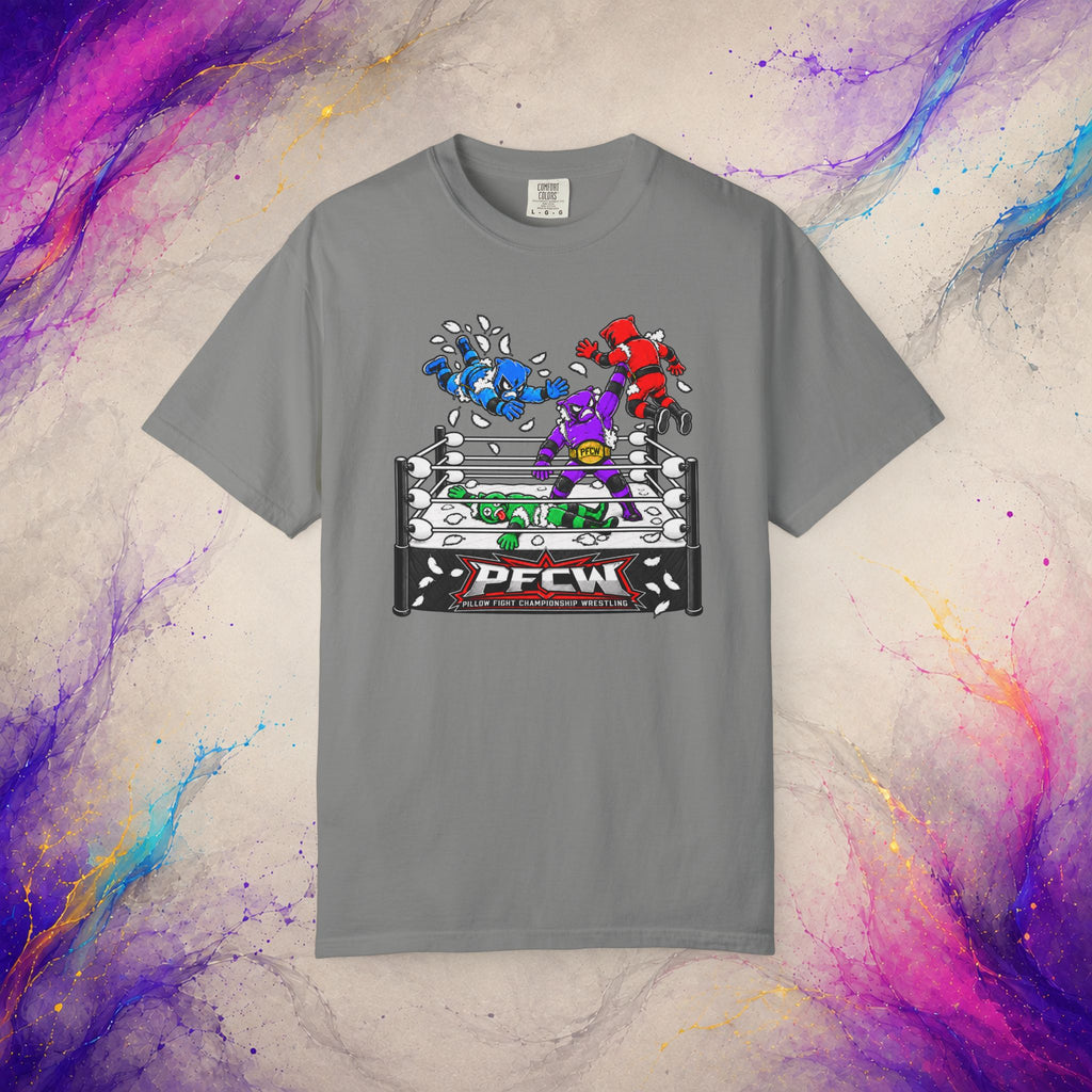 Pillow Fight Championship Wrestling Tee | Retro Wrestling Parody T-Shirt