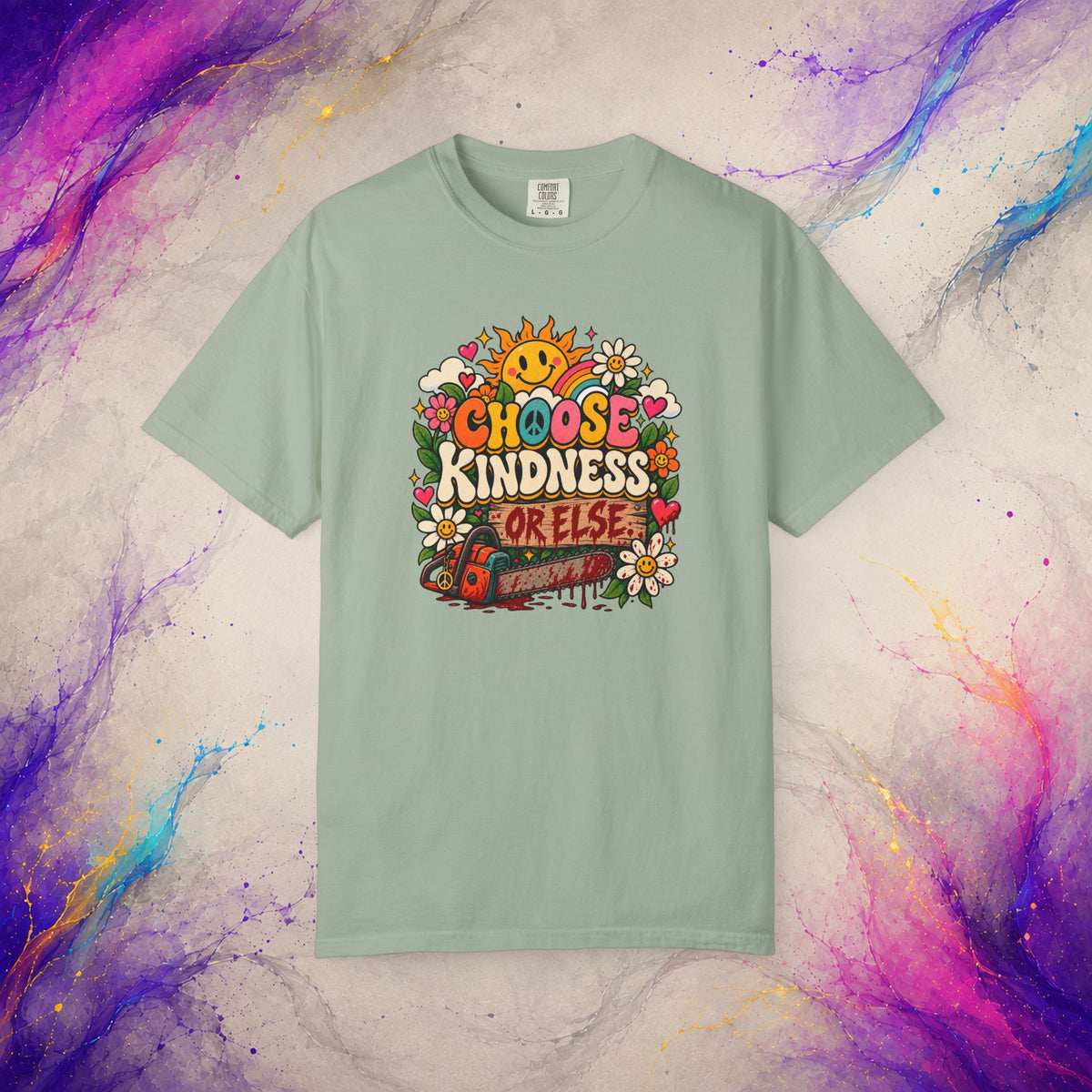Choose Kindness or Else Tee | Retro Dark Humor Peace Shirt