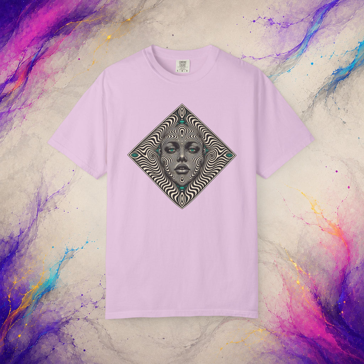 Optical Mirage Face Tee | Psychedelic Illusion Shirt