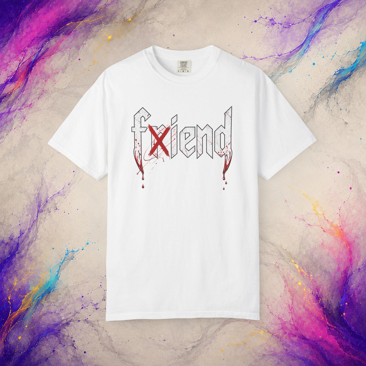 Friend/Fiend Tee | Minimal Horror Graphic Shirt