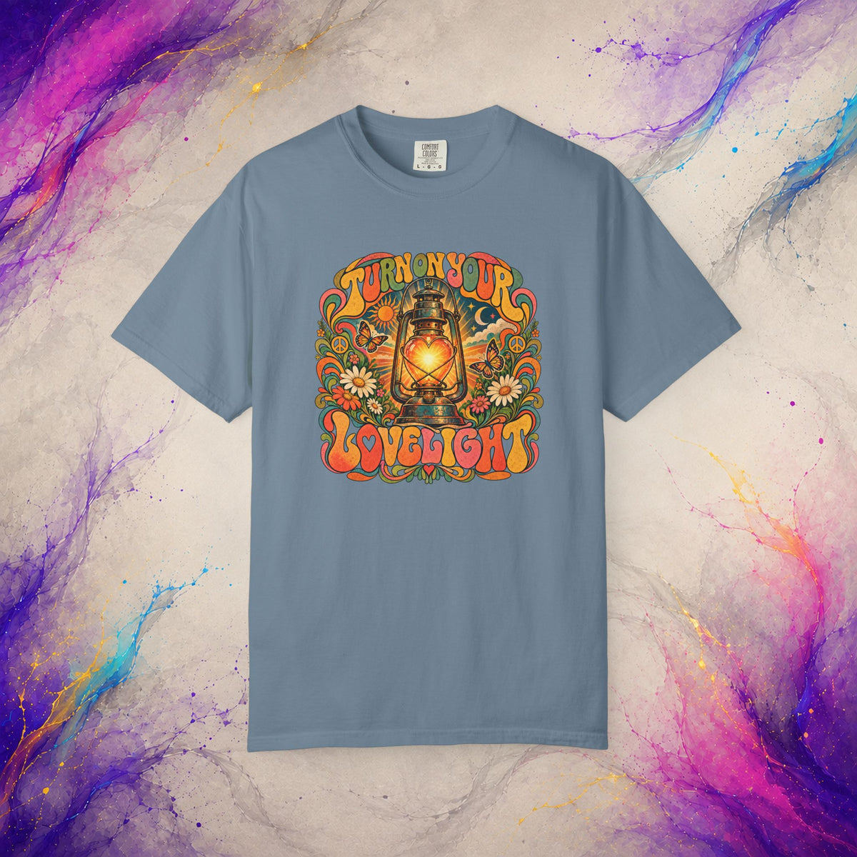 Turn On Your Lovelight Tee | Retro Lantern Peace T-Shirt