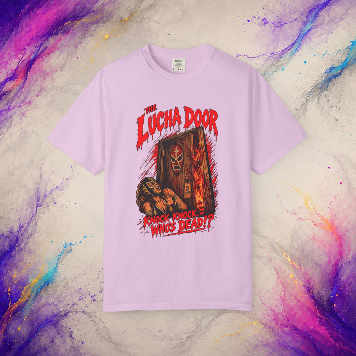 The Lucha Door Tee - Wrestling Horror Graphic Shirt