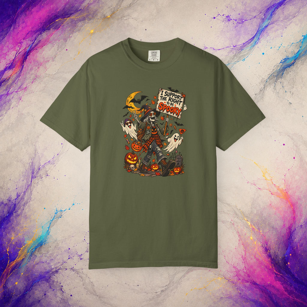 I Support the Right to Be Spooky Tee | Halloween Skeleton T-Shirt