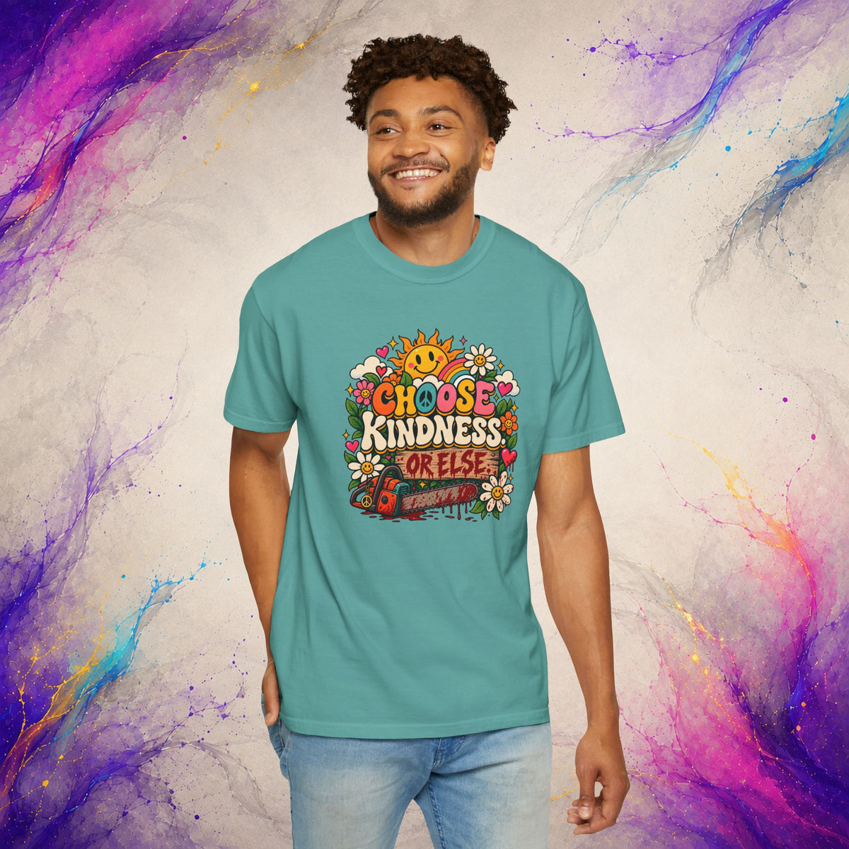 Choose Kindness or Else Tee | Retro Dark Humor Peace Shirt