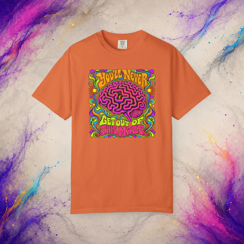 You’ll Never Get Out of This Maze T-Shirt | Psychedelic Brain Graphic Tee