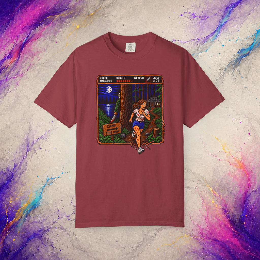 Camp This Way Tee | Retro Pixel Slasher Horror T-Shirt