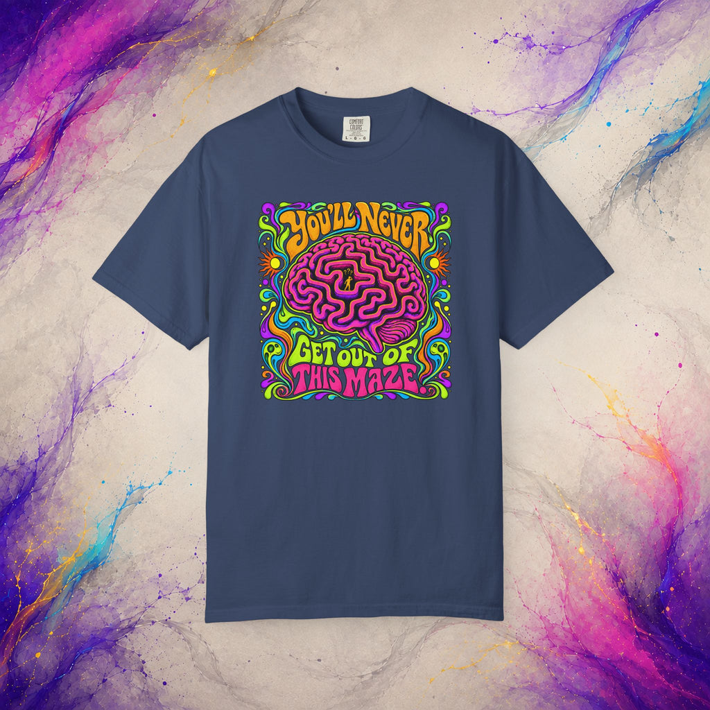You’ll Never Get Out of This Maze T-Shirt | Psychedelic Brain Graphic Tee