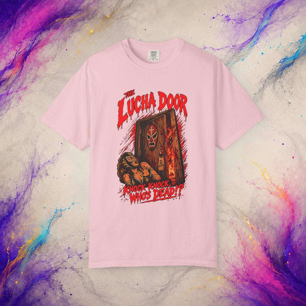 The Lucha Door Tee - Wrestling Horror Graphic Shirt