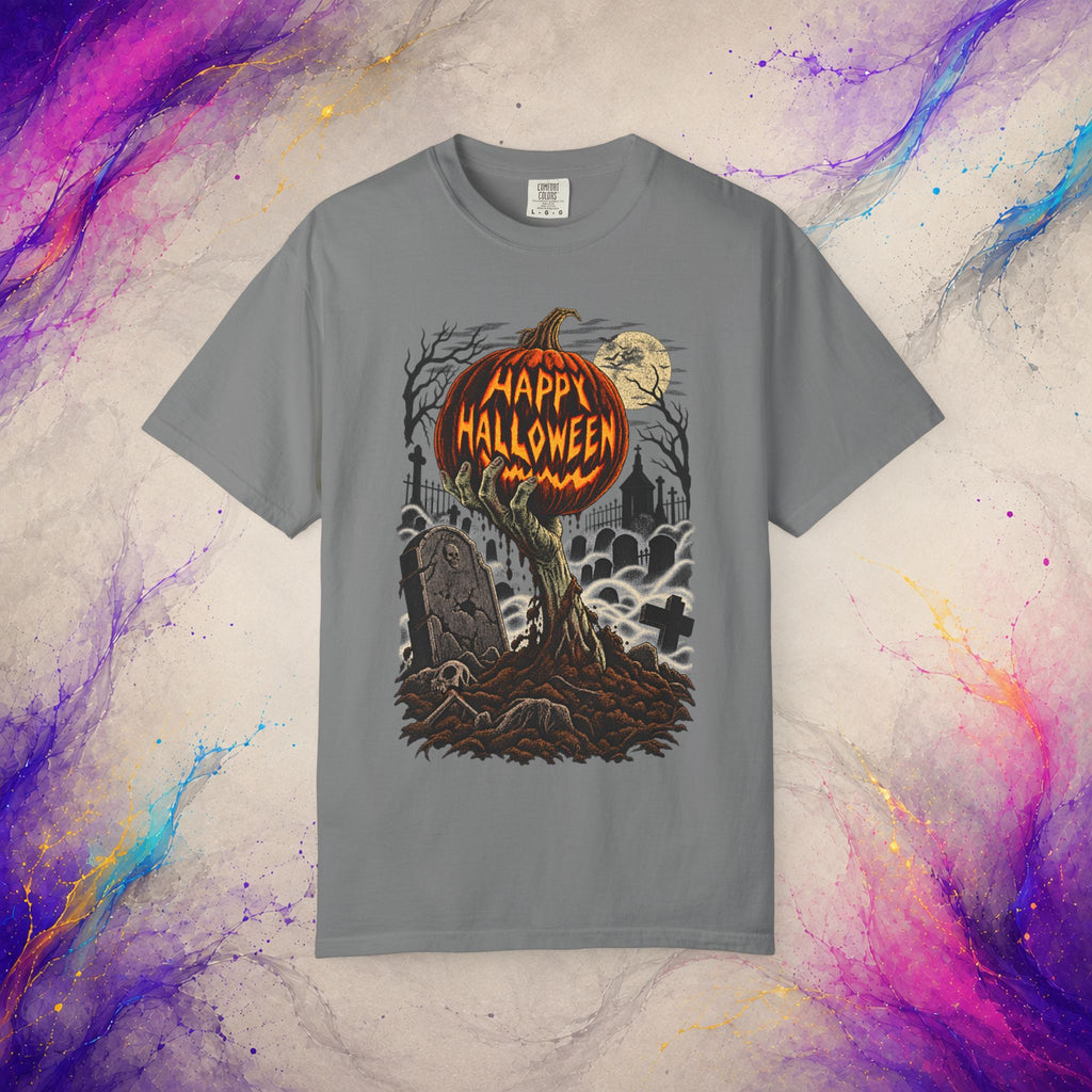 Happy Halloween Tee | Vintage Pumpkin Graveyard T-Shirt