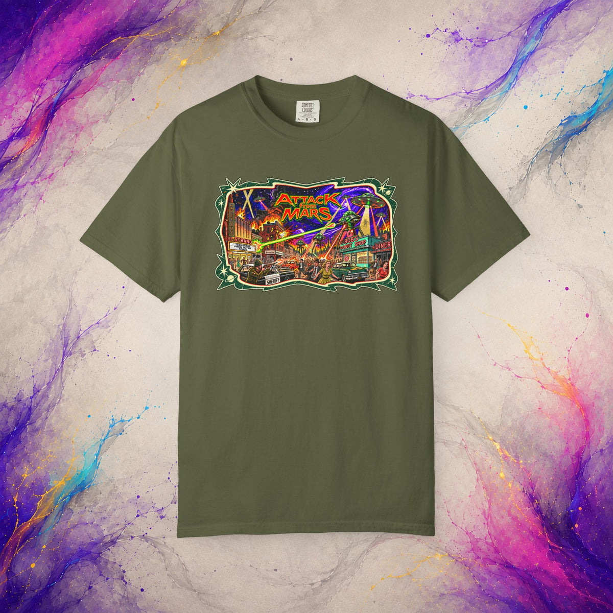 Attack From Mars Tee - Retro Alien Invasion Shirt