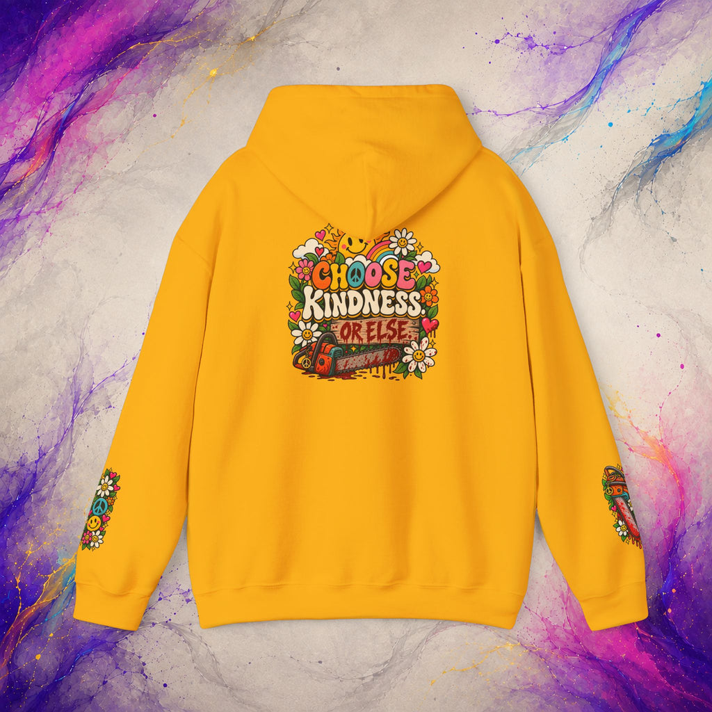 Choose Kindness Pullover | Retro Dark Humor Peace Hoodie