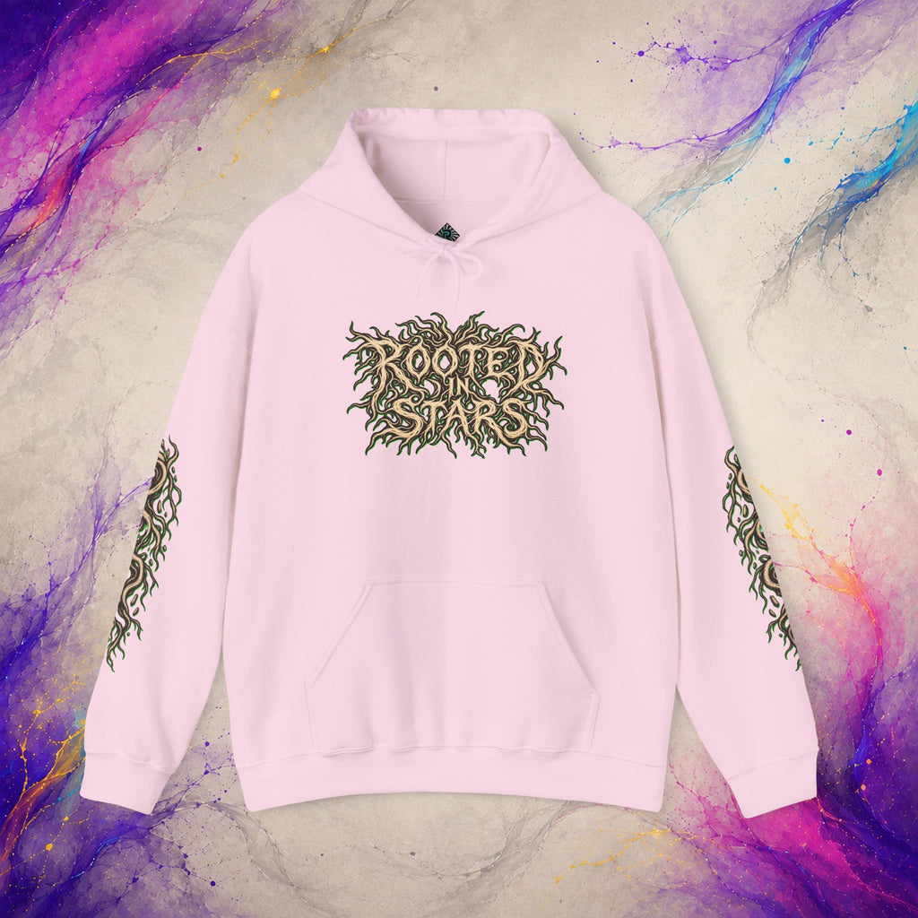 Rooted In Stars Pullover | Celestial Deathcore Graphic Hoodie