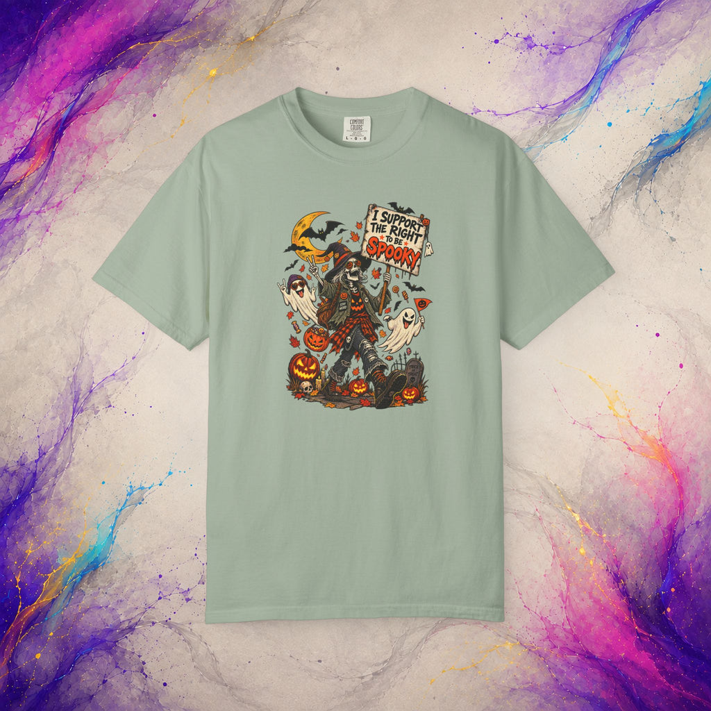 I Support the Right to Be Spooky Tee | Halloween Skeleton T-Shirt