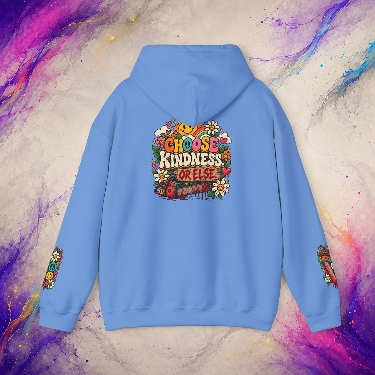Choose Kindness Pullover | Retro Dark Humor Peace Hoodie
