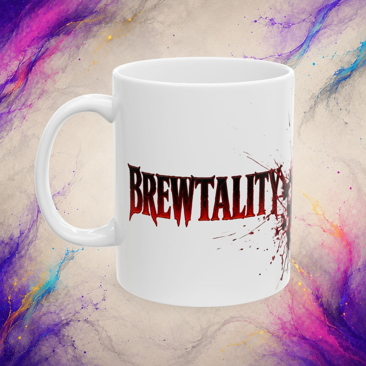 Brewtality Finish It Mug | Dark Coffee Gamer Coffee Cup
