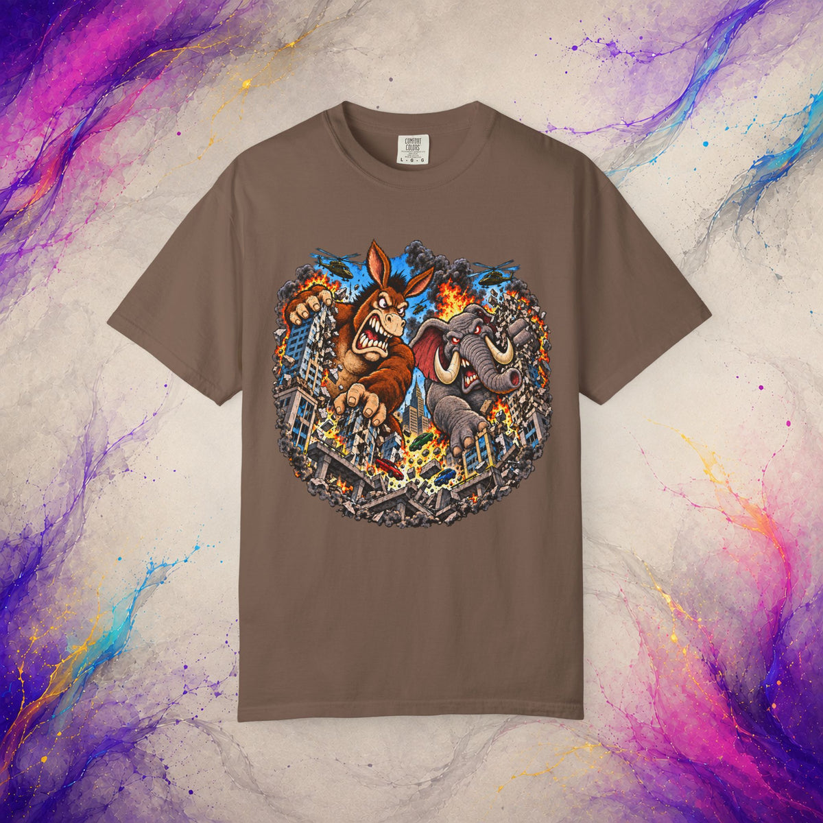Two-Party Monster Mayhem Tee | Political Satire T-Shirt