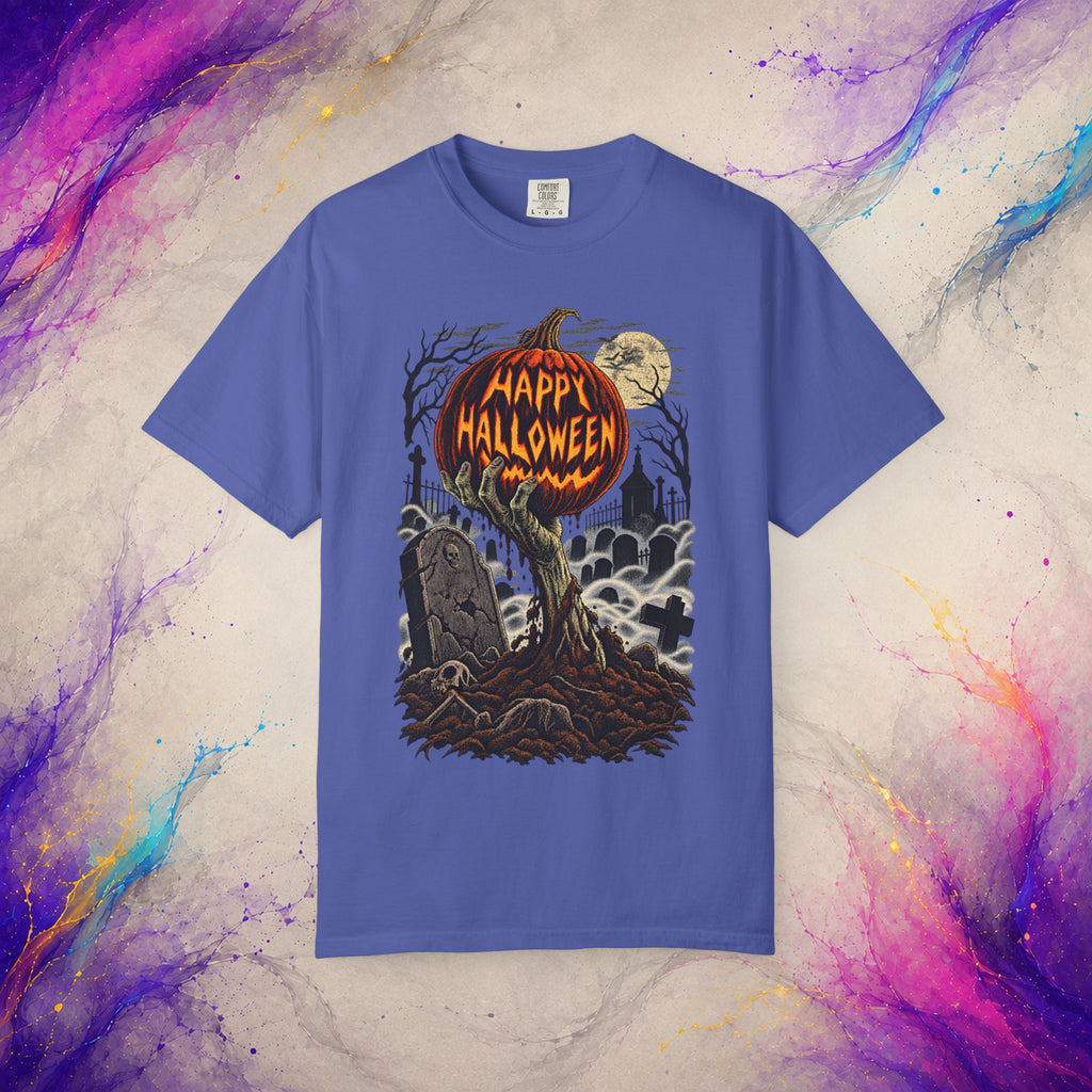 Happy Halloween Tee | Vintage Pumpkin Graveyard T-Shirt