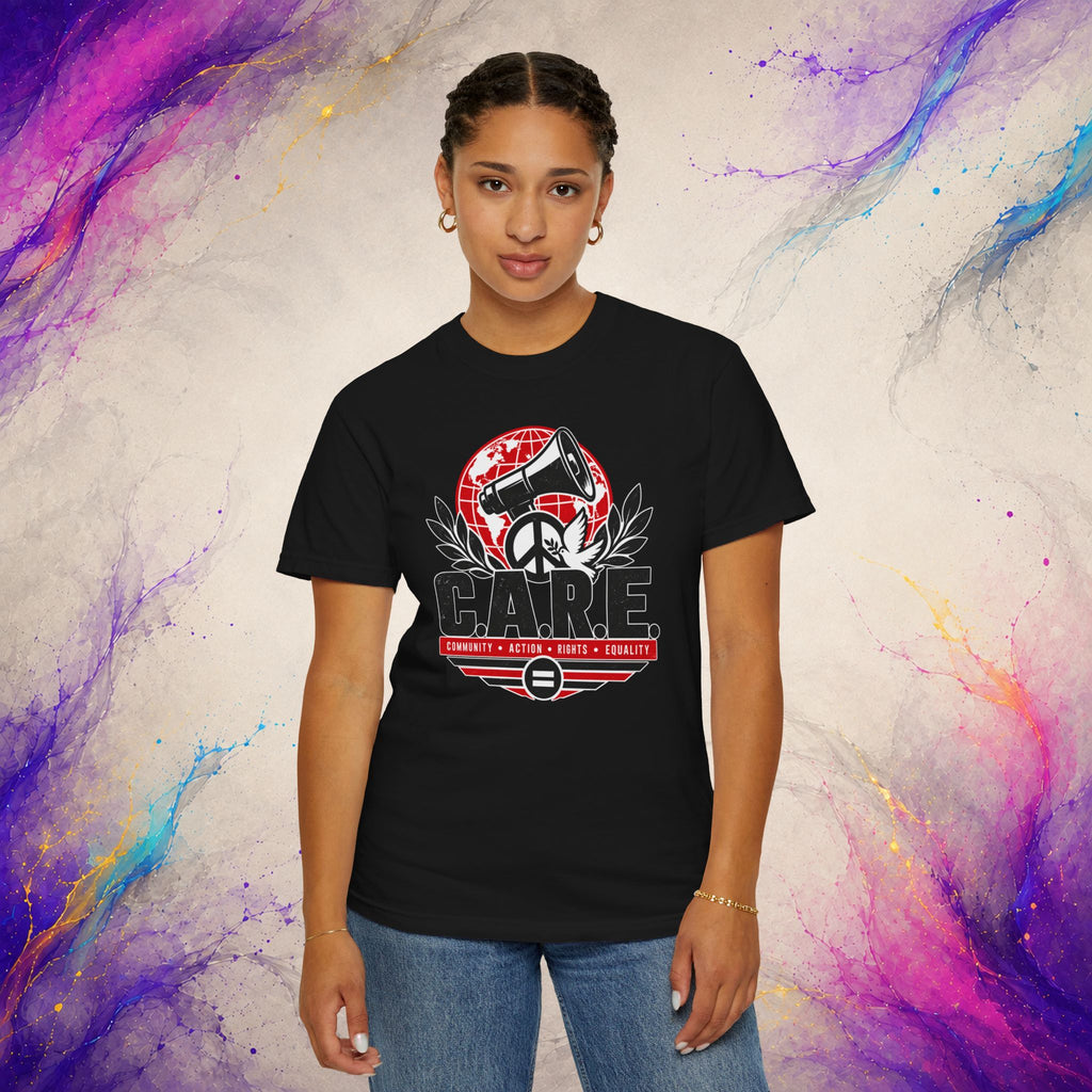 C.A.R.E. Community Action Rights Equality Tee | Activist Peace Shirt
