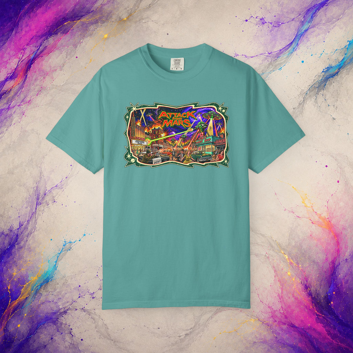 Attack From Mars Tee - Retro Alien Invasion Shirt