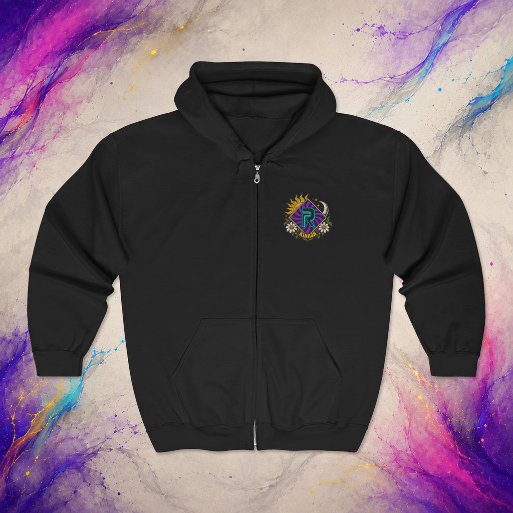 Stay Weird. Stay Human. Zip-Up | RINRON Retro Psychedelic Hoodie