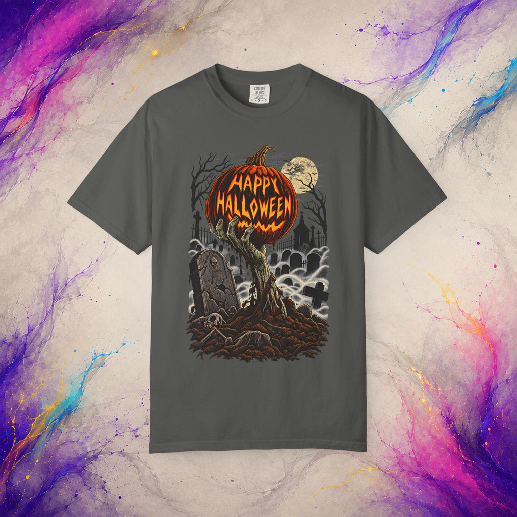 Happy Halloween Tee | Vintage Pumpkin Graveyard T-Shirt