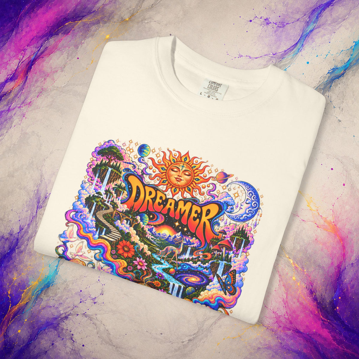 Dreamer Tee | Psychedelic Cosmic Nature Graphic T-Shirt